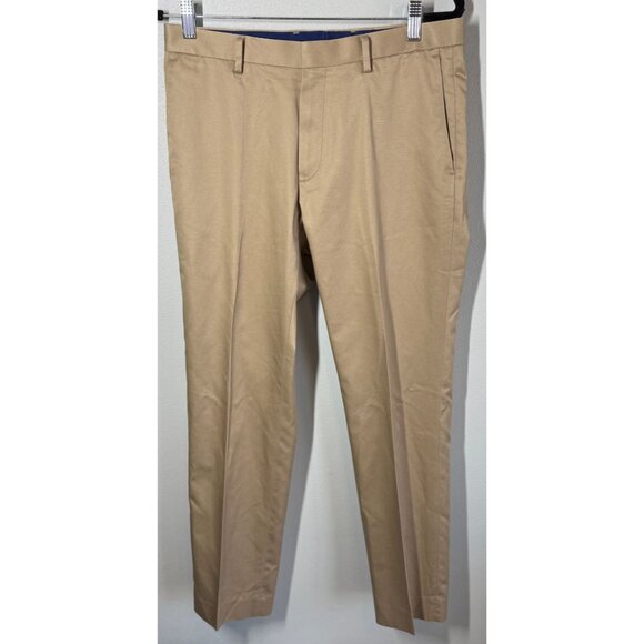 Banana Republic Mens Modern Slim Fit Chino Dress Pant 30x30 Tan Non-Iron Pockets - Picture 1 of 9